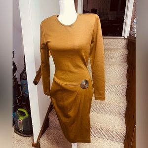1990s perfect business casual sweater dress